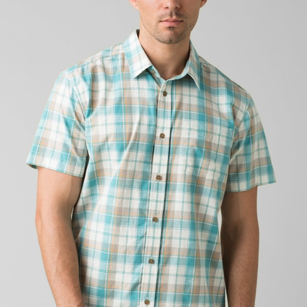 Prana Men’s button down plaid shirt